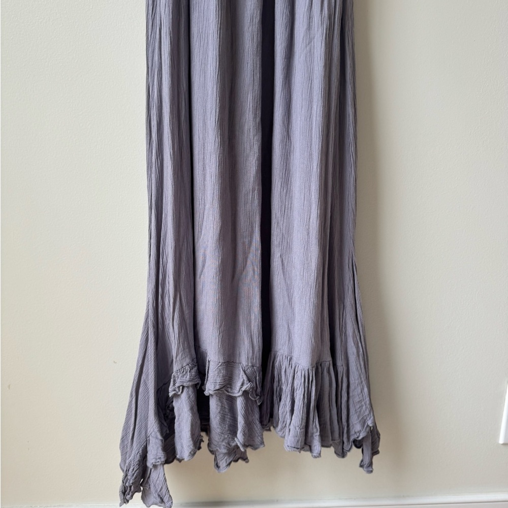 Free People Adella Maxi Dress Size Small  Lace Maxi Dress in Dark Gray Boho Chic - Picture 14 of 15